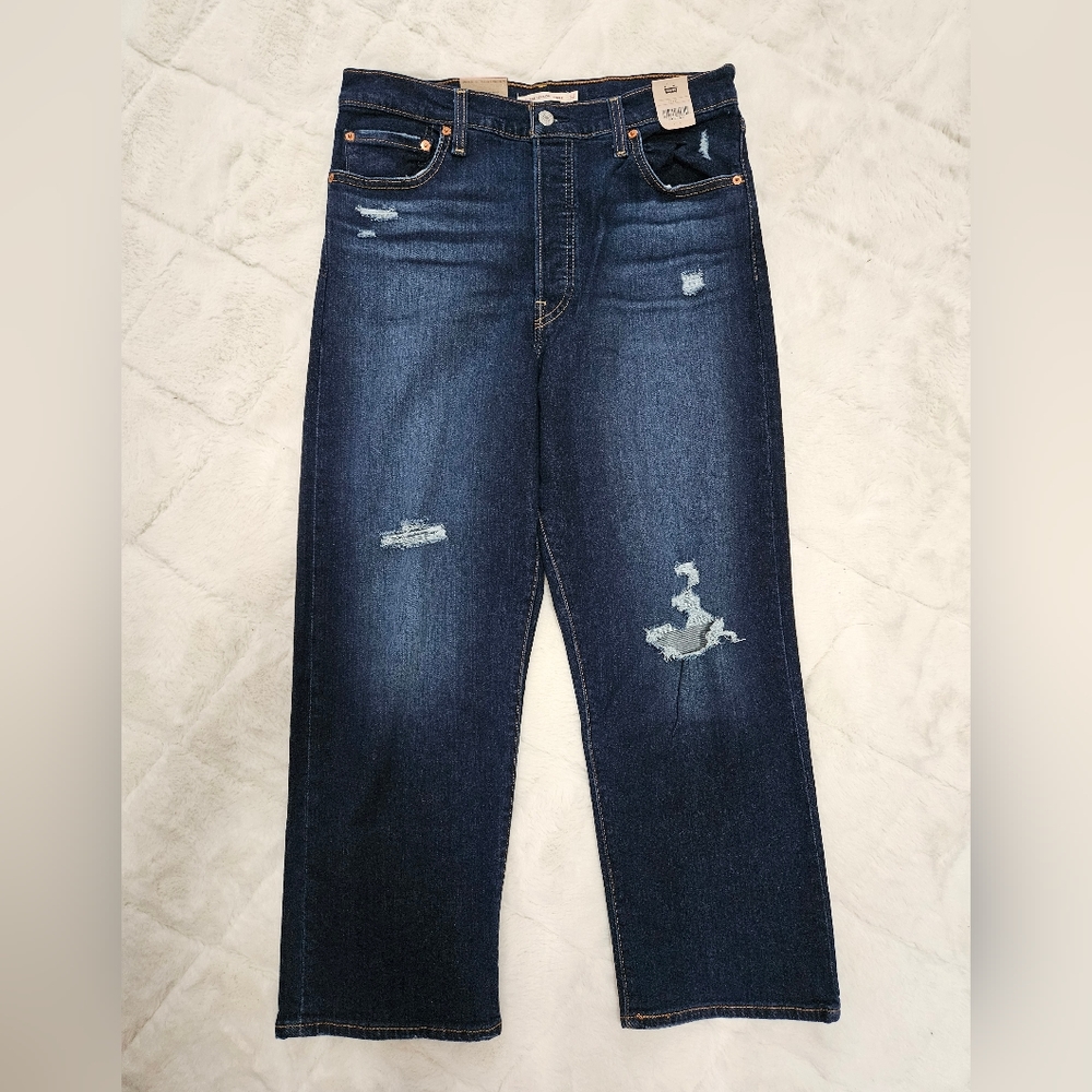 Levi's Women's Distressed Blue Jeans